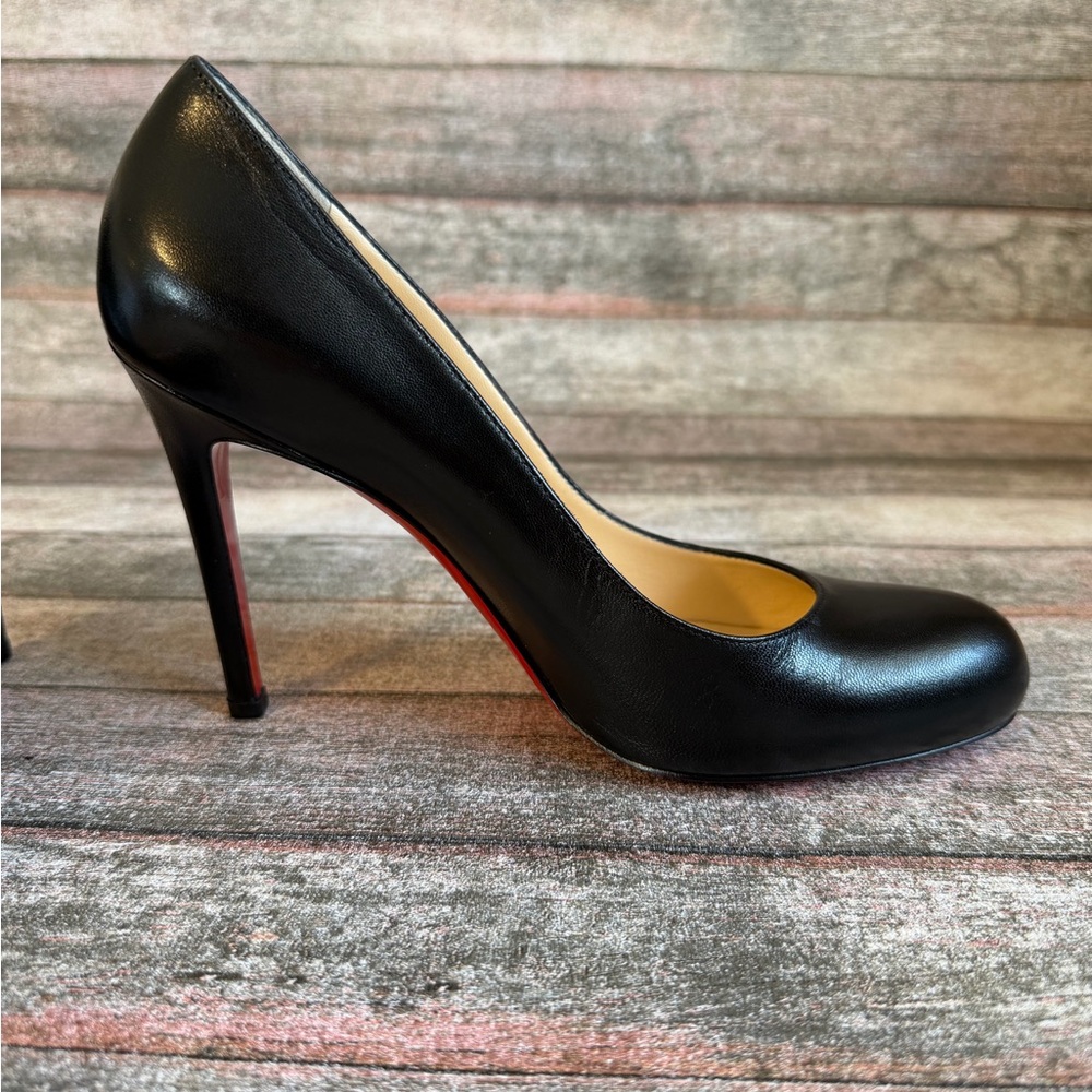 Christian Louboutin Black Leather Heels - Picture 7 of 14